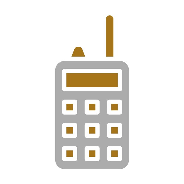 Diseño vectorial del estilo del icono del walkie-talkie