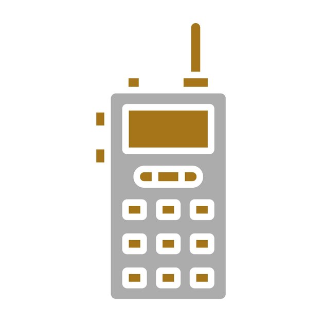 Diseño vectorial del estilo del icono del walkie-talkie