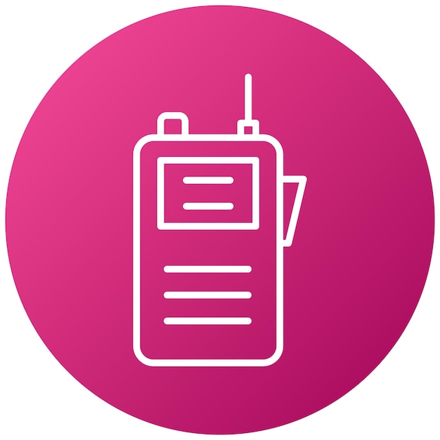 Diseño vectorial del estilo del icono del walkie-talkie