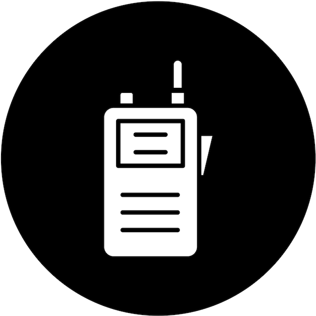 Diseño vectorial del estilo del icono del walkie-talkie