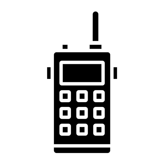 Diseño vectorial del estilo del icono del walkie-talkie