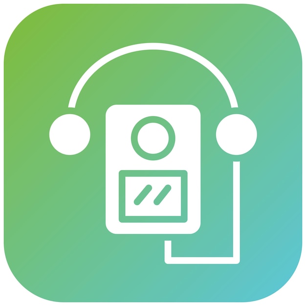 Diseño vectorial del estilo del icono del Walkman