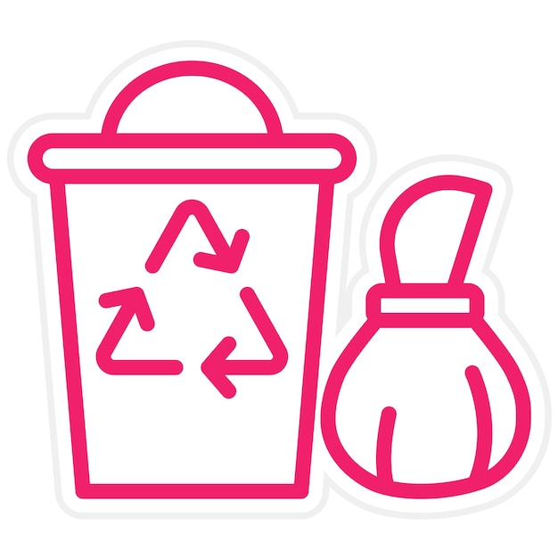 Diseño vectorial Estilo del icono de WasteWhisperer