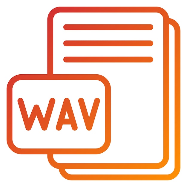 Diseño vectorial estilo de icono WAV