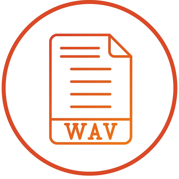 Diseño vectorial estilo de icono WAV