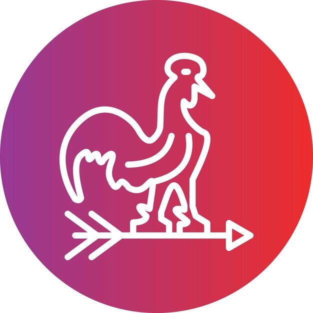 Diseño vectorial Estilo del icono de Weathercock