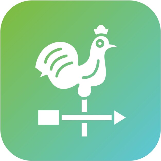 Diseño vectorial Estilo del icono de Weathercock