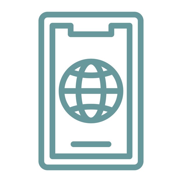 Diseño vectorial Estilo de icono de la web móvil