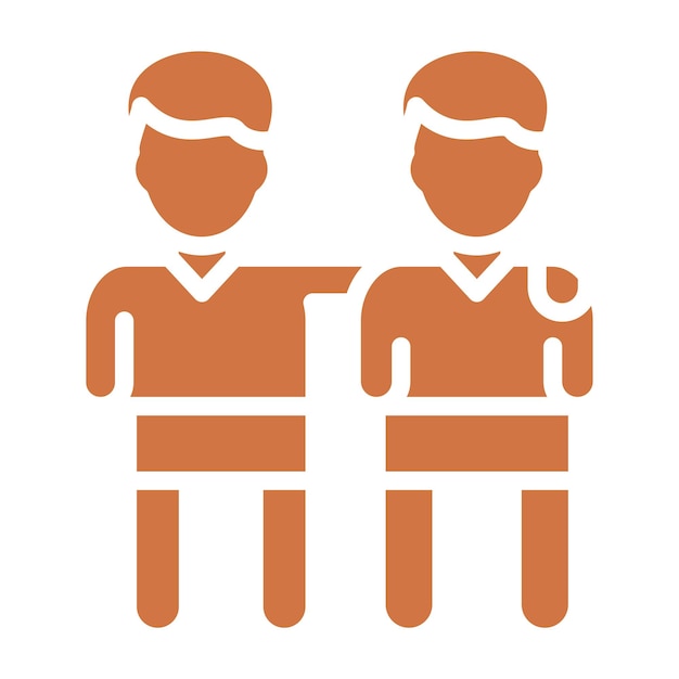 Diseño vectorial Estilo del icono de Wellness Friends