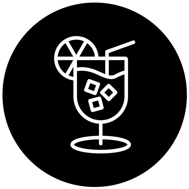 Diseño vectorial del estilo del icono Whiskey Sour
