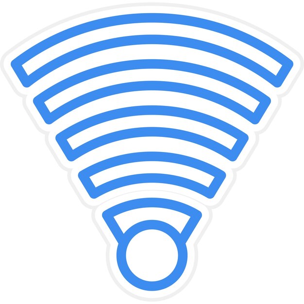 Diseño vectorial estilo de icono Wi-Fi gratuito