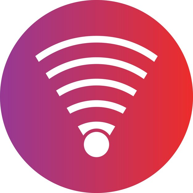 Diseño vectorial estilo de icono Wi-Fi gratuito