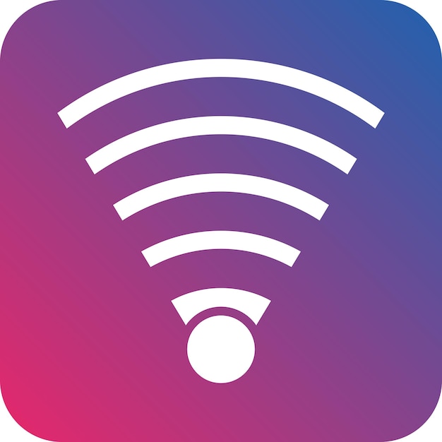 Diseño vectorial estilo de icono Wi-Fi gratuito