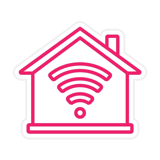Diseño vectorial de estilo de icono Wi-Fi para el hogar