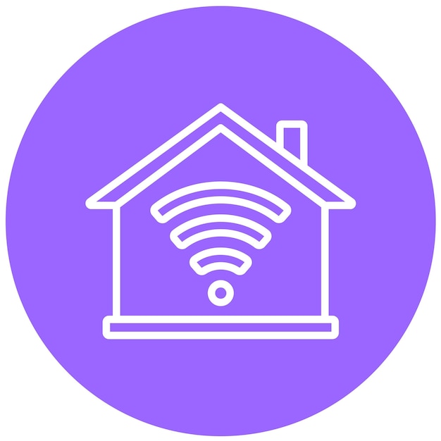 Diseño vectorial de estilo de icono Wi-Fi para el hogar