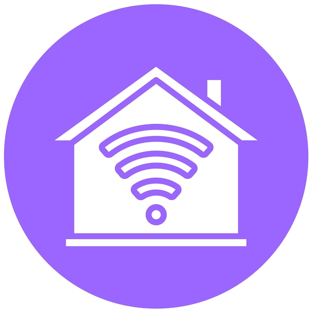 Diseño vectorial de estilo de icono Wi-Fi para el hogar