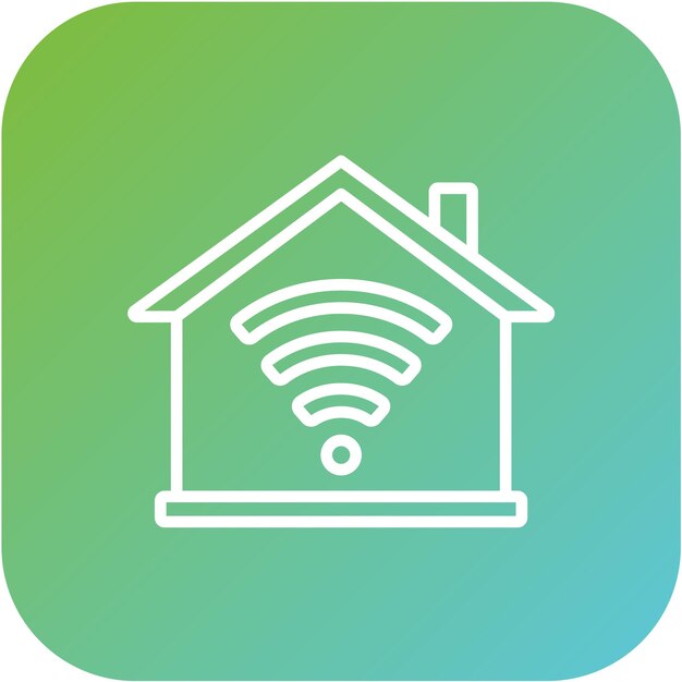 Diseño vectorial de estilo de icono Wi-Fi para el hogar