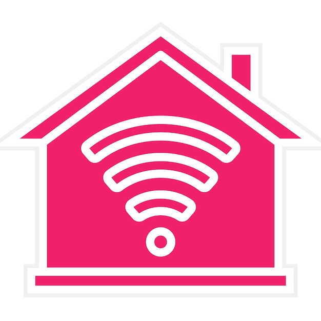 Diseño vectorial de estilo de icono Wi-Fi para el hogar