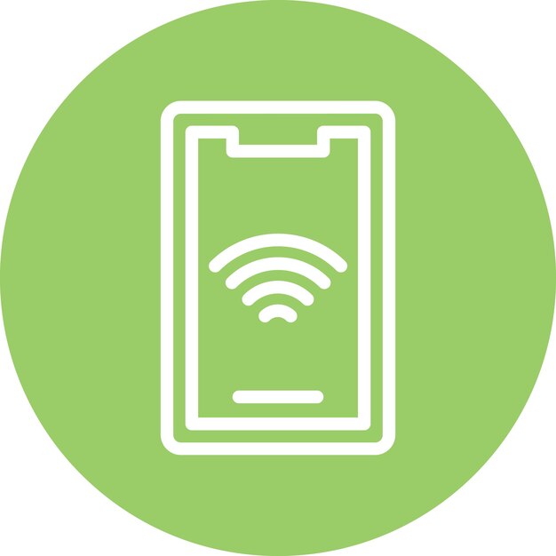 Diseño vectorial Estilo del icono Wi-Fi móvil