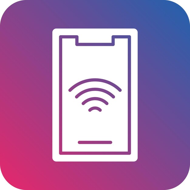 Diseño vectorial Estilo del icono Wi-Fi móvil