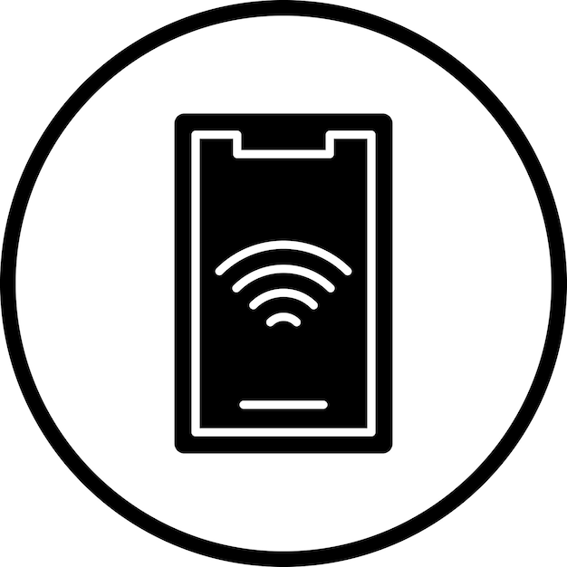 Diseño vectorial Estilo del icono Wi-Fi móvil