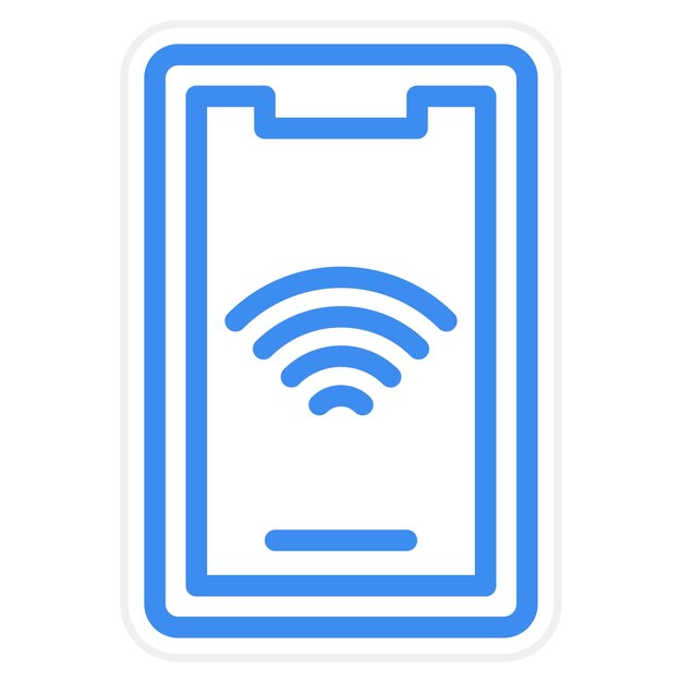 Diseño vectorial Estilo del icono Wi-Fi móvil