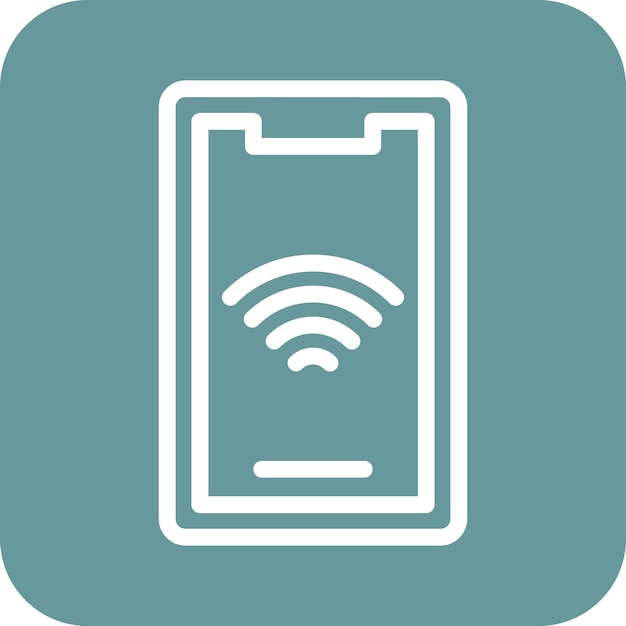 Diseño vectorial Estilo del icono Wi-Fi móvil