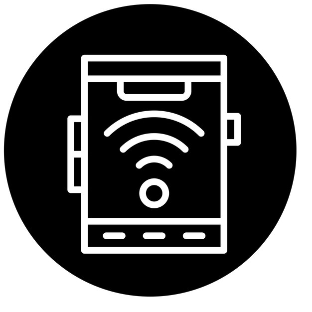 Diseño vectorial Estilo del icono Wi-Fi móvil