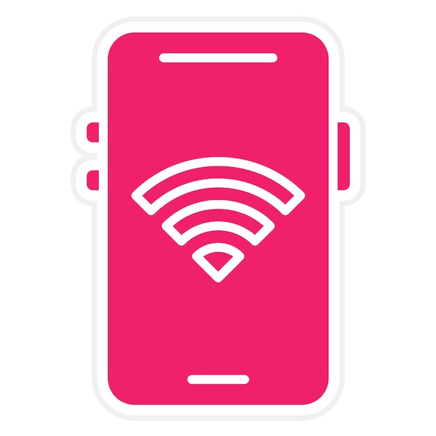 Diseño vectorial Estilo del icono Wi-Fi móvil