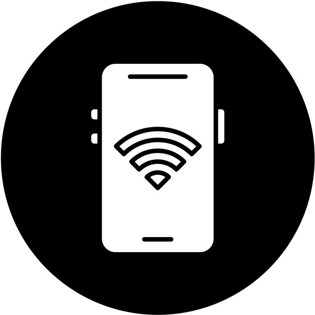 Diseño vectorial Estilo del icono Wi-Fi móvil