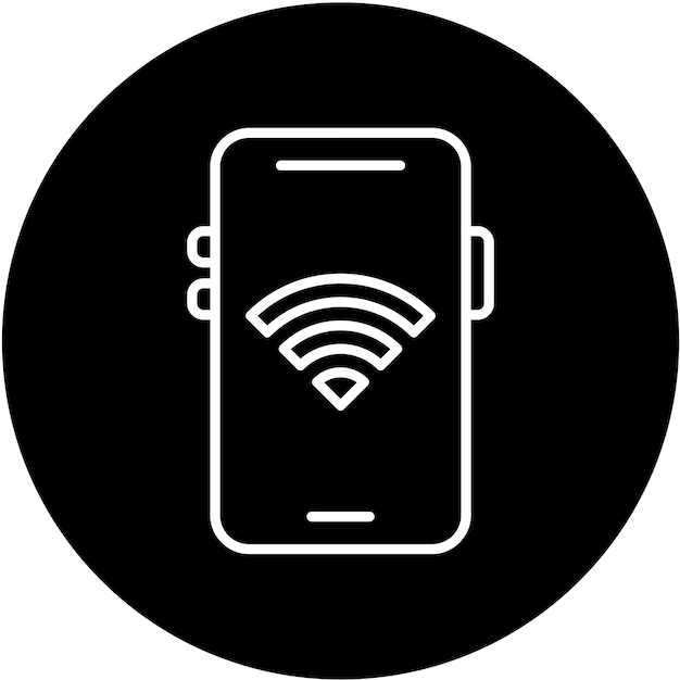 Diseño vectorial Estilo del icono Wi-Fi móvil