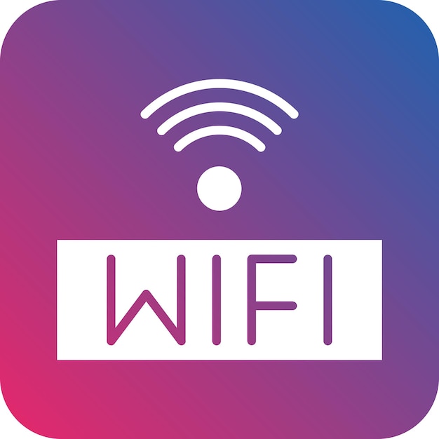 Diseño vectorial del estilo del icono Wi-Fi