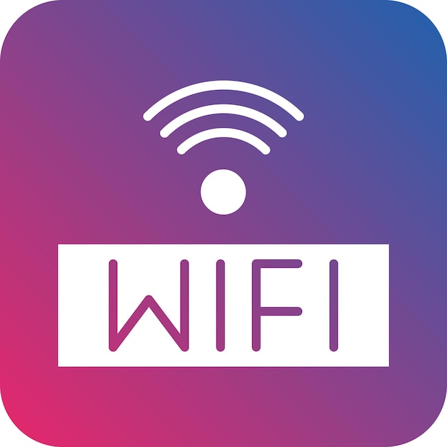 Vector diseño vectorial del estilo del icono wi-fi