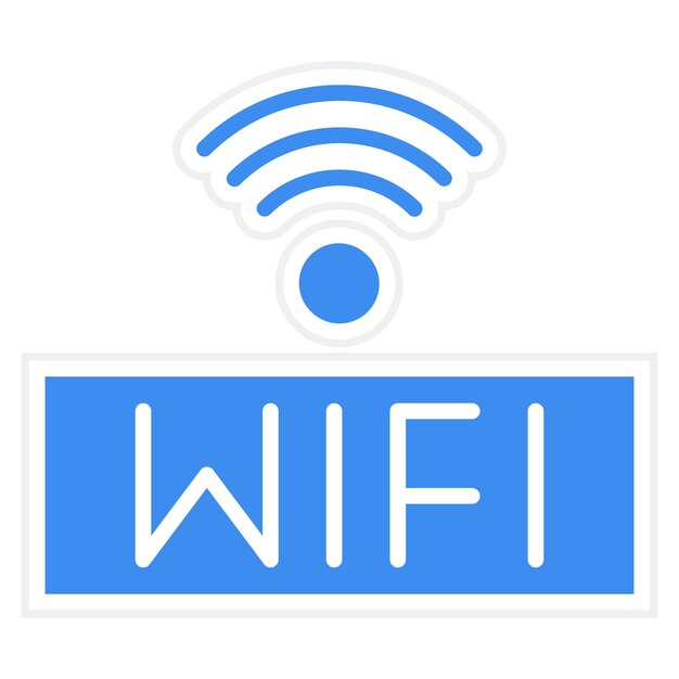 Vector diseño vectorial del estilo del icono wi-fi