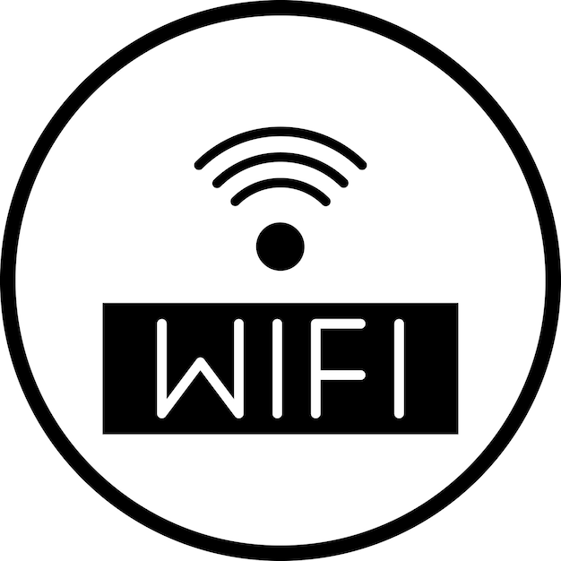 Diseño vectorial del estilo del icono Wi-Fi