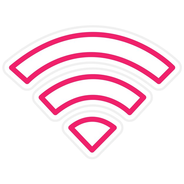 Diseño vectorial del estilo del icono Wi-Fi