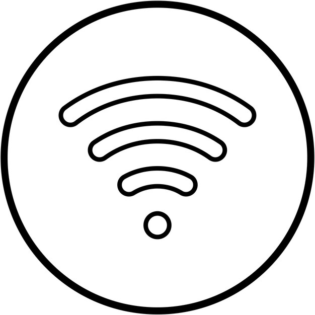 Diseño vectorial del estilo del icono Wi-Fi