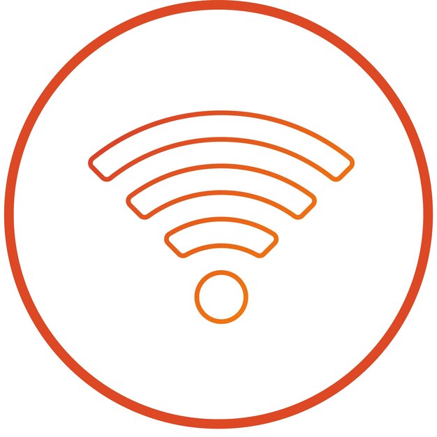 Diseño vectorial del estilo del icono Wi-Fi