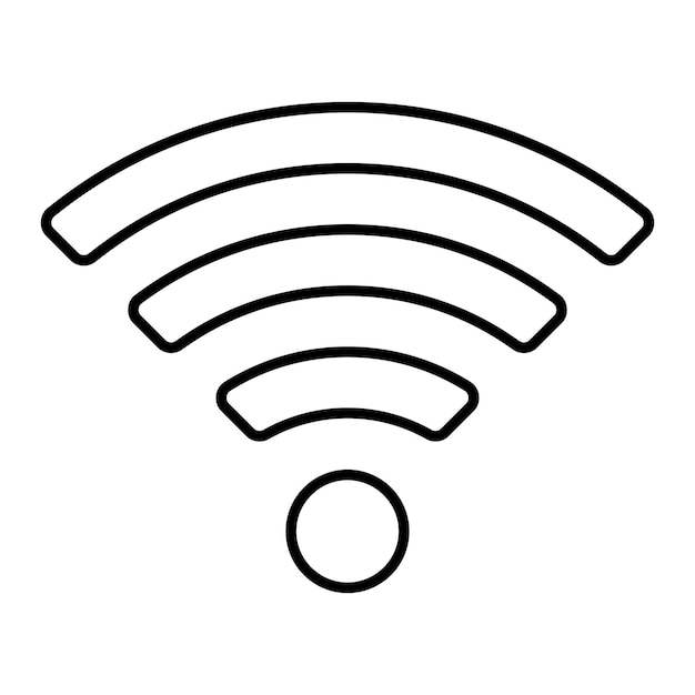 Vector diseño vectorial del estilo del icono wi-fi