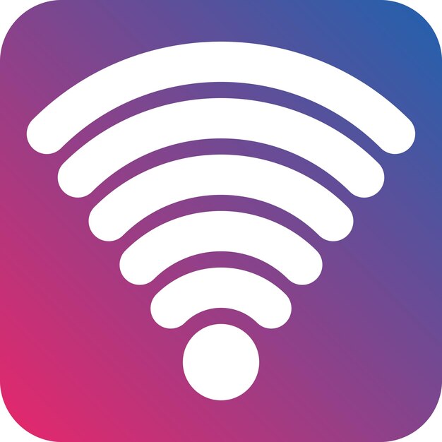 Diseño vectorial del estilo del icono WIFI