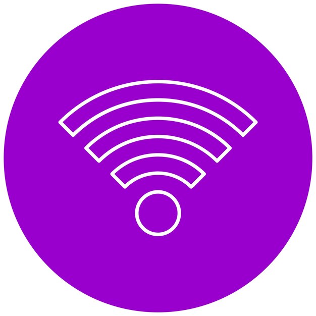 Diseño vectorial del estilo del icono WIFI