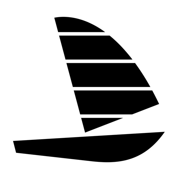 Diseño vectorial de estilo de icono de windsurf