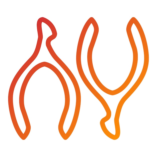 Diseño vectorial Estilo del icono de Wishbone