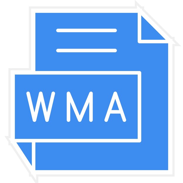 Diseño vectorial estilo de icono WMA