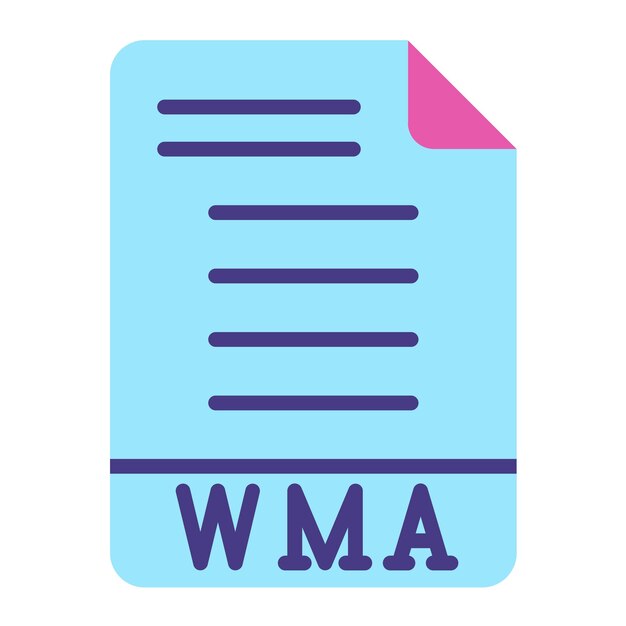 Diseño vectorial estilo de icono WMA