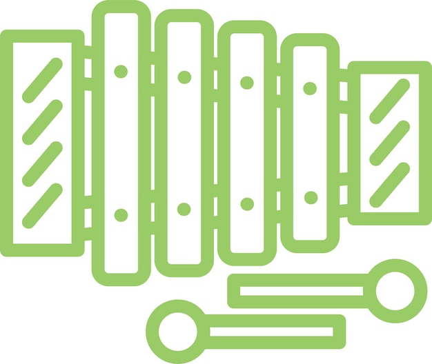 Diseño vectorial Estilo del icono del xilófono