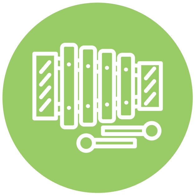 Diseño vectorial Estilo del icono del xilófono