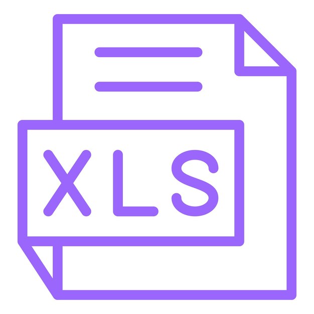 Diseño vectorial estilo de icono xls