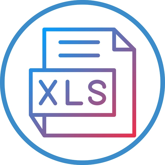 Diseño vectorial estilo de icono xls