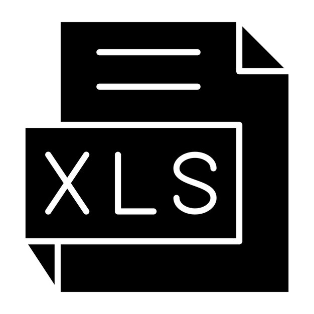 Diseño vectorial estilo de icono xls